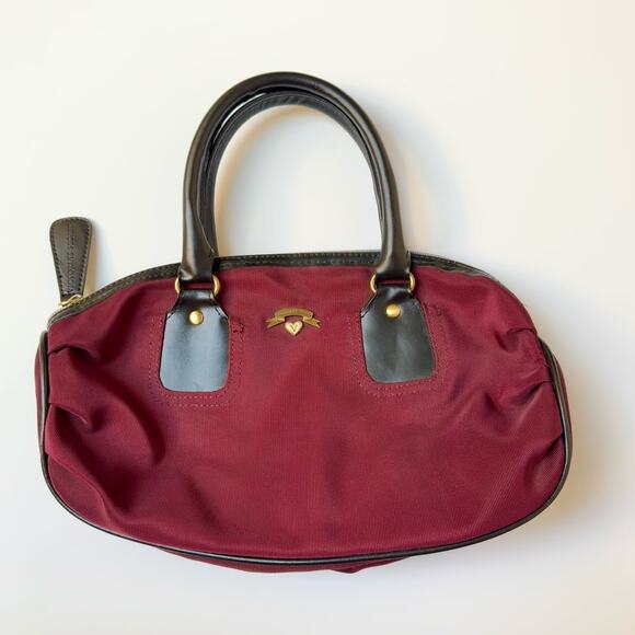 Y2K Victoria's Secret Maroon & Black Mini Tote bag Purse - Picture 2 of 10